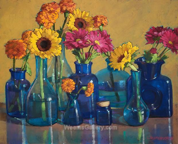 Sunflowers, Mums & Marigolds by Sarah Blumenschein